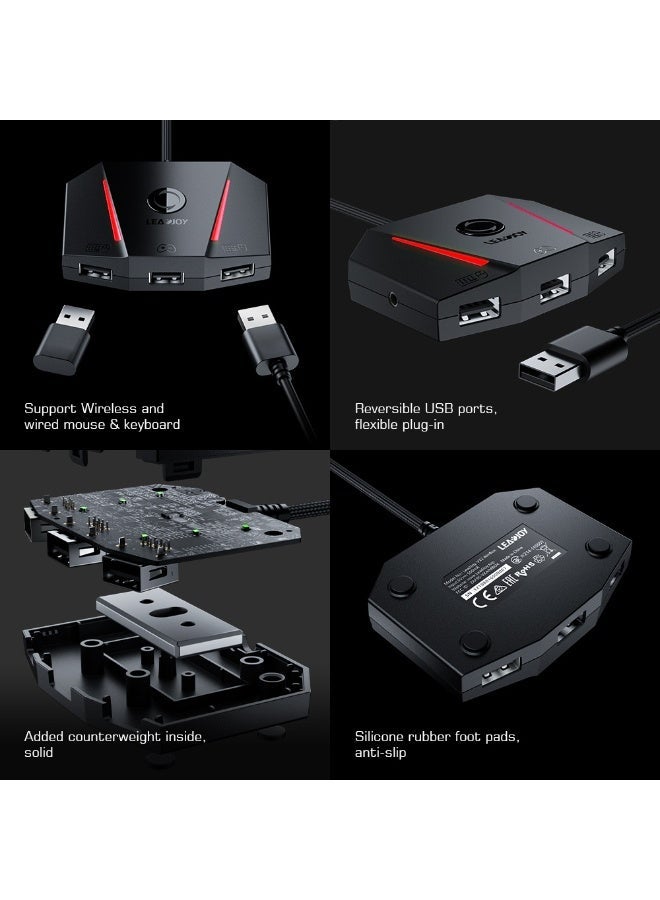 LEADJOY محول وحدة التحكم LeadJoy VX2 AimBox متعدد المنصات يدعم PS4 و PS5 و Xbox One و Xbox Series X/S و Nintendo Switch - Image 5